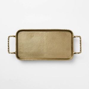 Unique Rustic <b>Metal</b> Serving Tray With Traditional Craftsmanship Ideal For Adding A Vintage Look To Your Dining Experience - Product Image 5