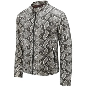Veste en cuir véritable pour hommes, col rabattu à la mode, style moto mince, taille européenne, imperméable, coupe-vent, haute - Product Image 2