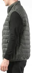 Chaleco acolchado para hombre, resistente al agua paquete alternativo, prendas de vestir exteriores con cremallera, bolsillos cálidos, chaqueta de capa versátil, acolchado - Product Image 2