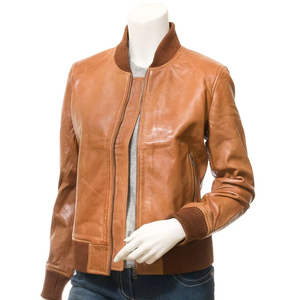 Chaqueta de Cuero de Manga Larga a Prueba de Viento para Mujer, Diseño Único, Chaquetas de Cuero para Mujer para Ropa de Calle - Product Image 1