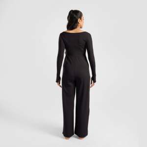 Combinaison noire Asanafit à taille haute pour le yoga, respirante - Product Image 2