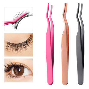 Meilleure pince à épiler professionnelle pour extension de cils en acier inoxydable avec embouts en fibre, outil de beauté en gros à prise parfaite pour les cils - Product Image 2