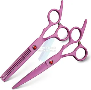 Làm tóc kéo tóc chuyên nghiệp tóc cắt mỏng đặt thợ cắt tóc Salon công cụ màu hồng 2 cái