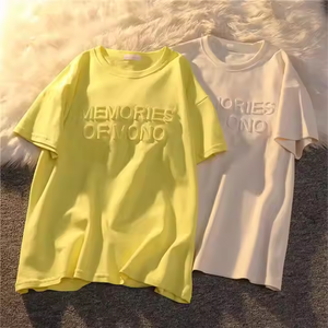 Tendance T-shirt à manches courtes T-shirt en coton pour femme T-shirt à col rond classique en coton pour femme au meilleur prix T-shirt - Product Image 4