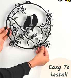 Venta Directa de Fábrica, Arte Mural Abstracto Moderno Personalizado con Láser, Decoración Navideña de Hierro Plateado para Hogar y Jardín, Fácil de Colgar en Paredes Bajas - Product Image 5