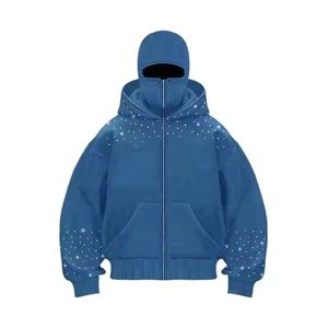 Trending High Quality Cotton Teenagers Autumn Long Print England Style Anti-Pilling Custom Double Layer Balaclava Hoodie - Product Image 4
