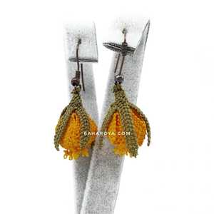 Boucles d'oreilles mode İğne Oyası Sümbül Küpe - Product Image 1