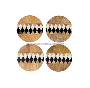 Dessous de verre et sous-verre modernes et personnalisés en bois de luxe les plus vendus en vrac au design unique pour usage domestique - Product Image 1