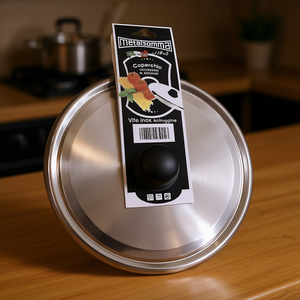 Metalsomma Tapa de Olla de Acero Inoxidable Cromado Pulido de 28 cm con Acabado 430 - Product Image 3