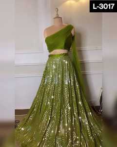 Exclusive Kasturi Silk Lehenga Choli for Women Heavy Sequence Work Bangalory <b>Satin</b> Silk <b>Blouse</b> Pieces for Party Wear - Product Image 6