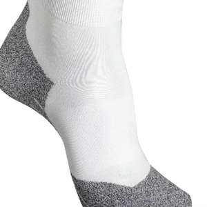 Nouvelle conception Meilleure vente en gros Chaussettes pour hommes en coton blanc avec zones d'impact grises Couleur personnalisée Respirantes Double couleur Chaussettes décontractées pour hommes - Product Image 4