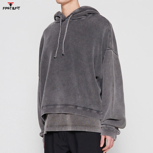 Custom Design Heavy Weight Distressed Acid <b>Washed</b> Hoodie <b>Men</b> Zip up Hooded Winter hoodies <b>men</b> <b>men's</b> hoodies - Product Image 3