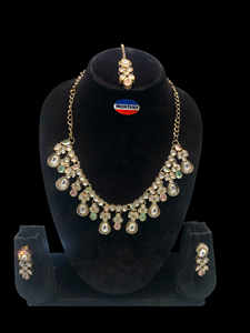 Collier en or antique serti de pierres Kundan Collection de bijoux de mode - Product Image 6