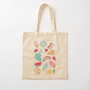 Premium 100% Cotton Tote Bag Digital Silk Screen <b>Printed</b> Logo Blank Natural with Letter Pattern for Shopping - Product Image 4