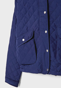 Meilleure vente OEM Veste matelassée bleue pour femme avec fermeture éclair conception à bulles en toile solide manches longues en peau de mouton support respirant à pression - Product Image 5