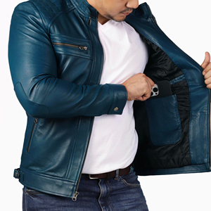Chaquetas de Hombre Arrival, Diseño de Color, Chaqueta de Cuero Genuino, Chaqueta Personalizada de Alta Calidad para Hombre, Venta al por Mayor de Cuero en 2026 - Product Image 4