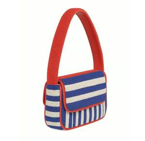 Indian Handmade Beaded Baguette Bag with Handle Casual Handbag Multicolor <b>Bead</b> <b>Assortment</b> Handcrafted by Local Artisans - Product Image 1