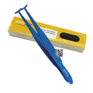 Pinzas de unión Fechtner de aleación de titanio de alta calidad, puntas de anillo de 110 mm, pinzas para cirugía ocular, cirugía dental - Product Image 2