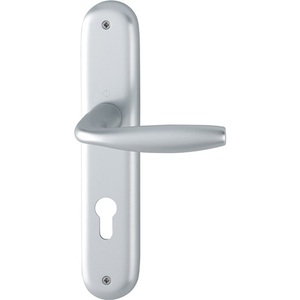 New York 1810/273P Aluminium F1 PZ 72 mm DIN Long <b>Plate</b> Set for <b>Door</b> Left/Right HOPPE - Product Image 1