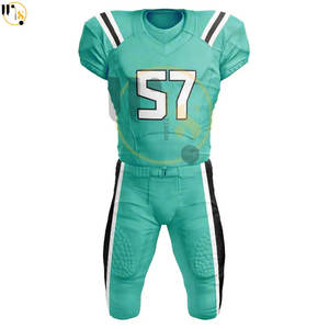Vente en gros de vêtements de football américain grande taille personnalisés XL ensembles de haut et de pantalon en jersey uniformes de numéros respirants - Product Image 5