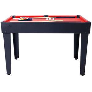 Table de jeu multifonctionnelle 5 en 1 - Comprend des options noir/rouge pour le billard, le hockey, le baby-foot, le tennis de table, le basketball - Product Image 4