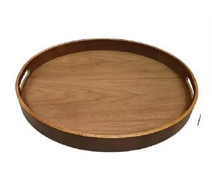 Bandeja de servicio de madera de alta calidad, tamaño personalizado y logotipo, vajilla de desayuno, bandeja de utensilios de cocina con mango de Metal con aspecto de Tigre, producto - Product Image 5