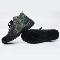 Chaussures de marche pour hommes à lacets camouflage avec semelle extérieure en caoutchouc, semelle intermédiaire en EVA, bout rond, confortables, pour toutes les saisons