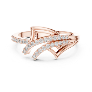 Anillo de Oro Blanco de 14K con Diamante Redondo Cultivado en Laboratorio para Mujer |   Ropa de Oficina |   Diamante Cultivado Nuevo - Product Image 2