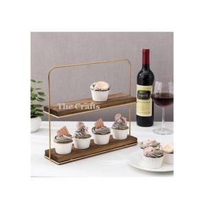 ที่วางเค้กที่ทำจากไม้พร้อมที่วางเค้กที่ทำจากไม้และเหล็ก - Product Image 4