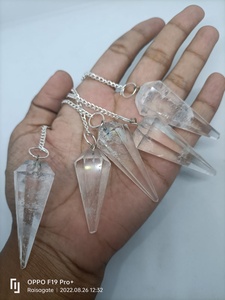 ลูกตุ้มคริสตัลควอตซ์ใสธรรมชาติ ทรงกรวย ขัดเงา สำหรับทำดอว์ซิ่ง เรกิ ทำสมาธิ ทำนาย บำบัด - Product Image 3