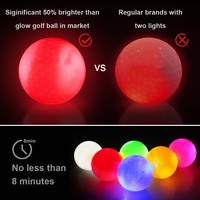 Balle de golf avec lumière LED Balle de golf clignotante stable et lumineuse