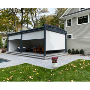 Su misura impermeabile Anyti-UV avvolgibili Roman esterni parasole Zip schermo per giardino - Product Image 2