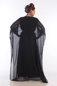 ผ้าทอลายผ้าจอร์เจียสีดำสำหรับใส่ทำงานอิสลามคาฟทันส์ - Product Image 3