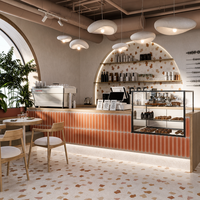 Comptoir de caisse pour le commerce de détail, présentoir LED, table basse, vitrine, mobilier d'hôtel, mobilier de restaurant, mobilier de bar, chariot alimentaire