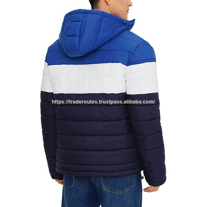 Veste d'hiver légère en nylon 100% pour hommes Nouveau design Logo personnalisable Doux Chaud et imperméable Grande taille Coton rempli - Product Image 3