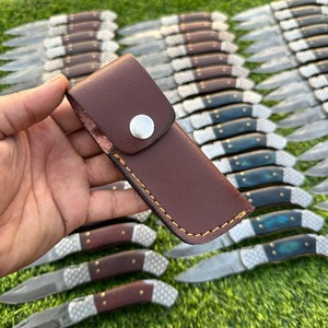 Cuchillo Plegable de Caza HTTC Hecho a Mano con Acero de Damasco de Grado Industrial y Mango Personalizado - Product Image 4