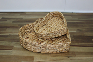 Artex Dong Thap Eco-Friendly Modern Water Hyacinth Heart-Shaped <b>Tray</b> Decorative Gift & Home Organizer - Product Image 5