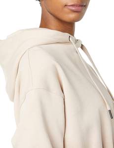 Women's High Street Croptop Sweatshirt with Reflective Logo Solid Color Hooded Crop <b>Top</b> for Winter - Product Image 5