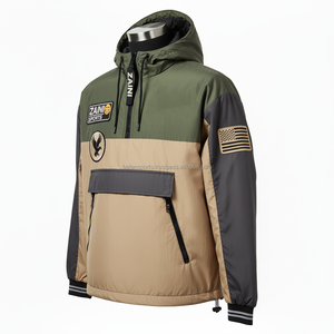 Chaqueta cortavientos de nailon Premium 160 GSM, diseño gris Oliva Beige, logotipo bordado personalizado, chaqueta cortavientos para exteriores para hombre - Product Image 1