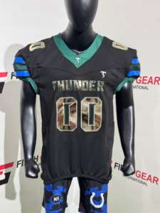 TF Personnalisé 2024 Élégant Sublimation Football Américain Porter des Uniformes Entièrement Personnalisation Broderie Football Américain Maillots - Product Image 2