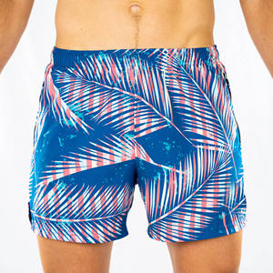 Pantalones cortos para correr con logotipo personalizable para hombre, ropa deportiva de entrenamiento deportivo de secado rápido con bolsillos, método de tejido - Product Image 1