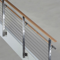 Custom Size Schwarzes Edelstahl-Kabel handlauf system für Außen deck und Balustrade