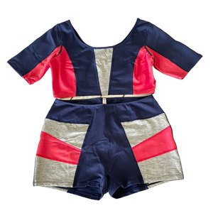 Professional Made Quick Dry Cotton Crop <b>Top</b> <b>Shorts</b> <b>Set</b> <b>Short</b> Sleeves Women Crop <b>Top</b> <b>Shorts</b> <b>Set</b> - Product Image 1