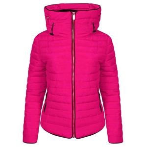 Chaqueta acolchada de moda de invierno 2024 para mujer, chaqueta cortavientos con cuello levantado de alta calidad, chaqueta estampada de diseño personalizado con botones - Product Image 2