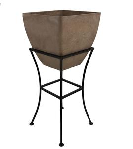 Maceta Cuadrada con Soporte de Metal - Product Image 1