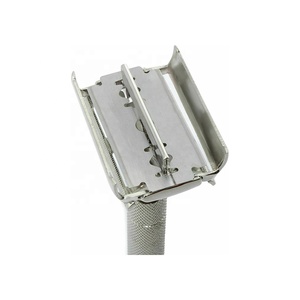 Safety Razor High Quality Stainless Steel DOUBLE EDGE <b>BUTTERFLY</b> OPEN Set | Quality Pro SAFETY RAZOR Long Handle for MEN WOMEN - Product Image 2