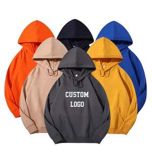 เสื้อกันหนาวแฟชั่นแบบสวมหัวมีฮู้ดสีพื้นเสื้อสวมหัวมีโลโก้ที่กำหนดเอง - Product Image 1