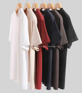 300GSM Men's <b>T</b>-<b>Shirt</b> Custom Printed Logo Wholesale Solid O-Neck Blank Available <b>Plain</b> White <b>Black</b> Knitted Fabric - Product Image 2