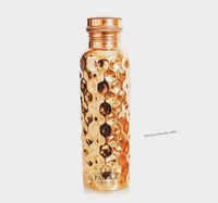 Bouteille d'eau en cuivre personnalisée très vendue - Écologique, résistante à l'eau bouillante, idéale pour les fêtes, avec poignée, fournisseur indien
