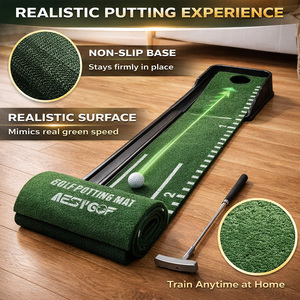 Tappetino da <span class=keywords><strong>Golf</strong></span> per Putting con Spedizione Gratuita dagli USA, Set con Green da Putting, <span class=keywords><strong>4</strong></span> Palline da <span class=keywords><strong>Golf</strong></span>, Tappetino da Allenamento da 3 Metri con Ritorno Palla per Interni - Product Image 6